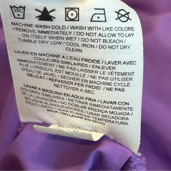 Nike Livestrong purple yellow full zip hooded athletic sports windbreaker Sz M - Picture 11 of 15